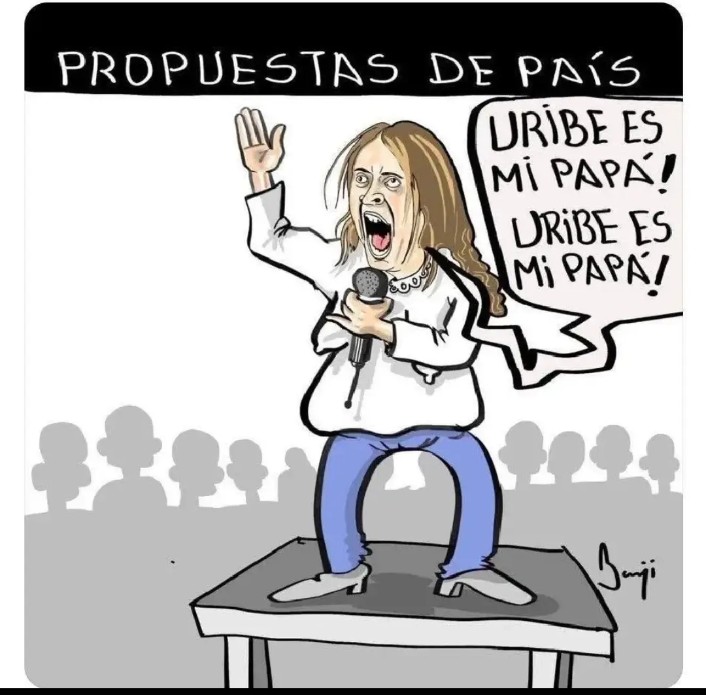 XPost1A's tweet photo. Tremenda caricatura de la gorda mk Paloma Valencia. https://t.co/5SWANK9iSE