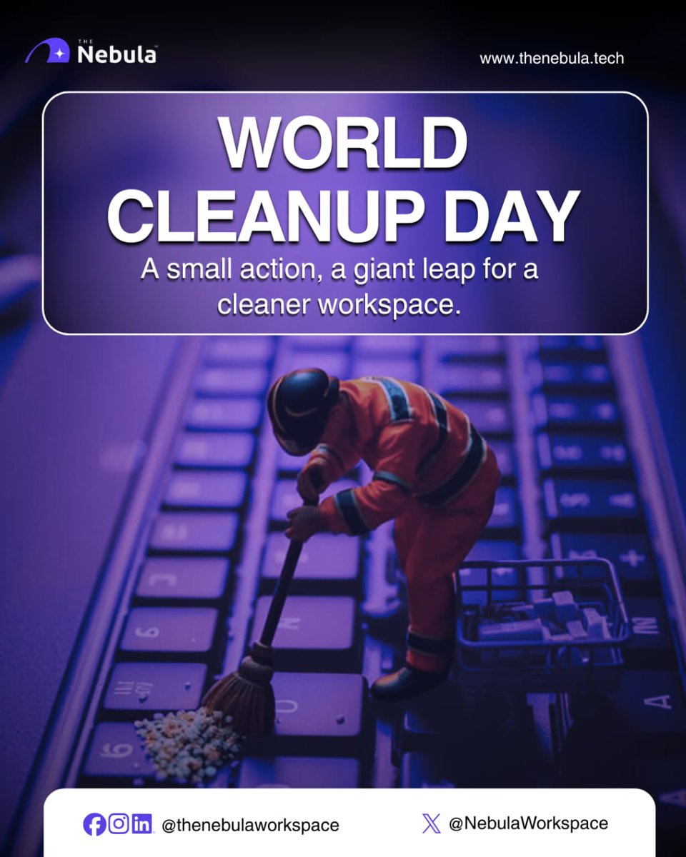 NebulaWorkspace's tweet photo. A clean system works better and a clean process moves faster.

Just like your workspace, your tech and operations need regular cleanup like removing inefficiencies, fixing what’s broken, and making room for better performance. https://t.co/T57CpxXBRq