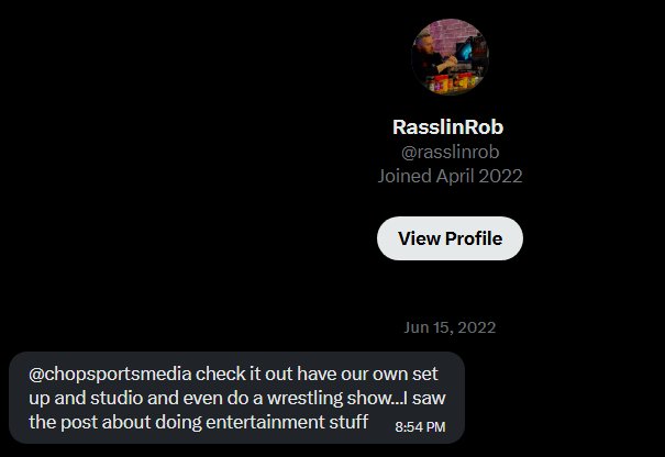 Sean Ross Sapp of Fightful.com tweet media