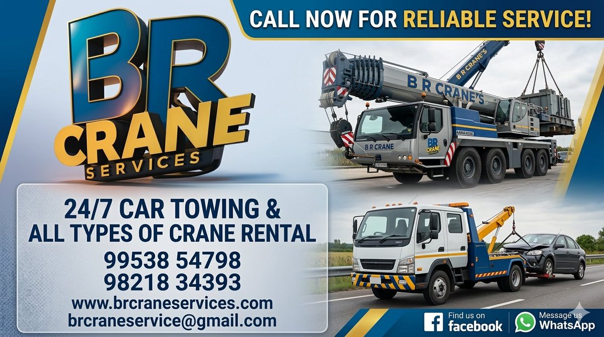 brcrane1's tweet photo. ✅ Safety-First Approach
✅ Expert Operators
✅ Competitive Rates
✅ 24/7 Support Available
Connect.
​🌐 Website: https://t.co/BhWwhmJa8Z
​📧 Email: brcraneservice@gmail.com
​📞 Call/WhatsApp: 99538 54798 | 98218 34393
#towing #Heavyliftingsolutions #Crane
#RoadsideAssistance https://t.co/QVMLOQjugx