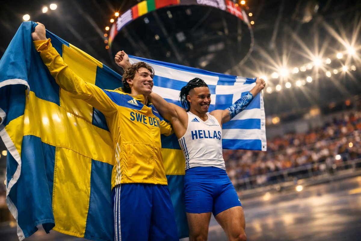 ourg1os's tweet photo. Παγκόσμιο κλειστού στίβου 2026: Ο Μανόλο σκατέκτησε το αργυρό στο Τόρουν  #flymanolo #torun2026 #Athletics #TrackandField #Torun https://t.co/bmpBCVvNnv