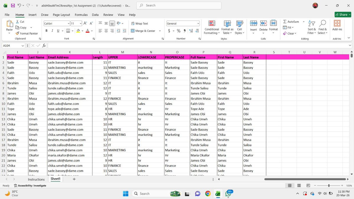 veraherself's tweet image. Submitted my first assignment.  
It was past 2 AM and I could have given up, but I didn’t.

Proud of my progress, consistency, and showing up for real. 📊✨  
#DataAnalytics #Consistency #LearningJourney