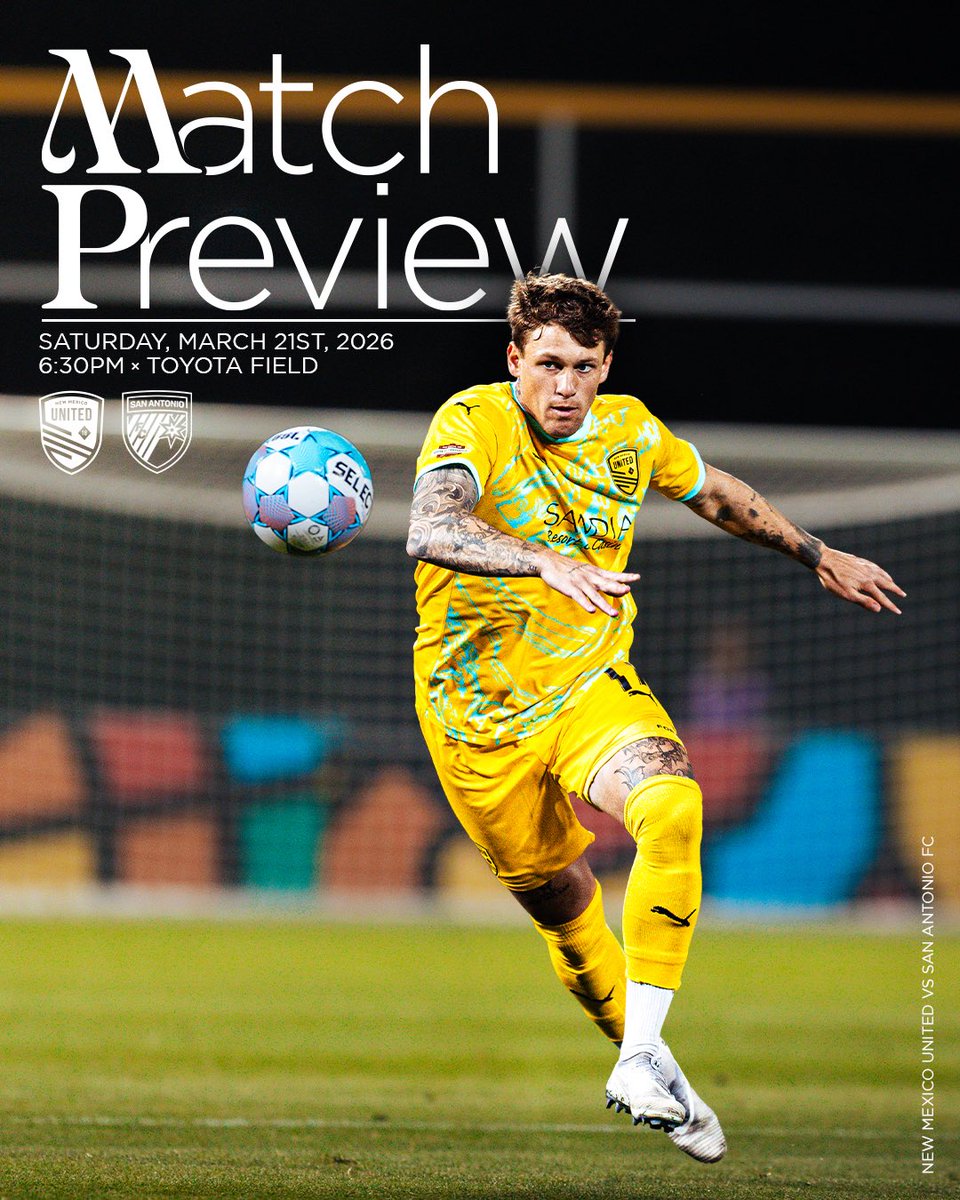 Match Preview 📝

New Mexico United takes on San Antonio FC tonight on the road. Read more here: bit.ly/SAvNMpreview