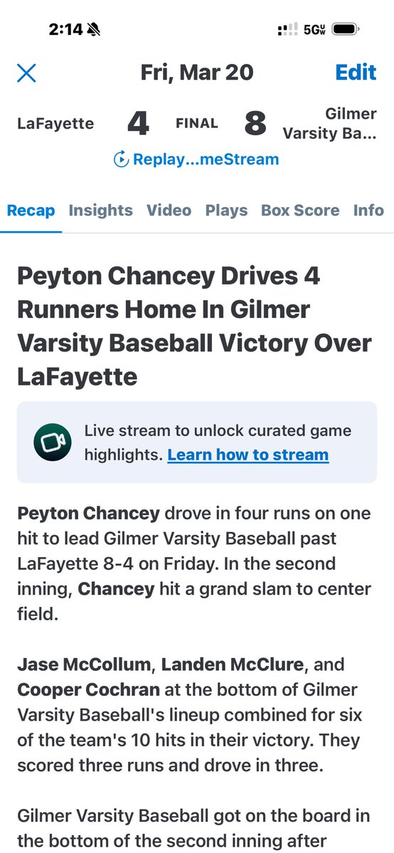 Peyton Chancey 2027 tweet media