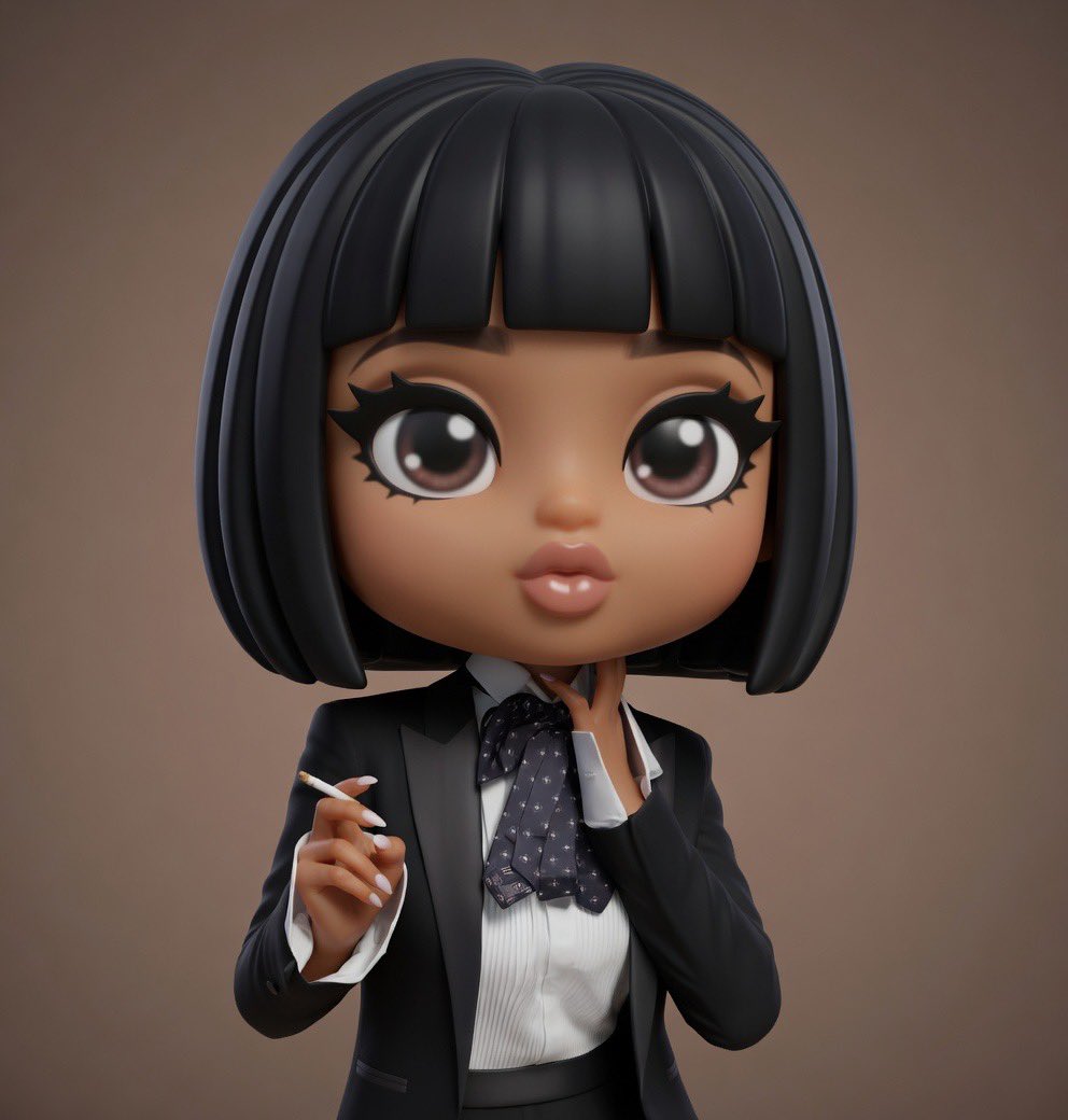 10ten_bee's tweet image. #Chibi for L’Uomo #Vogue cover @NICKIMINAJ