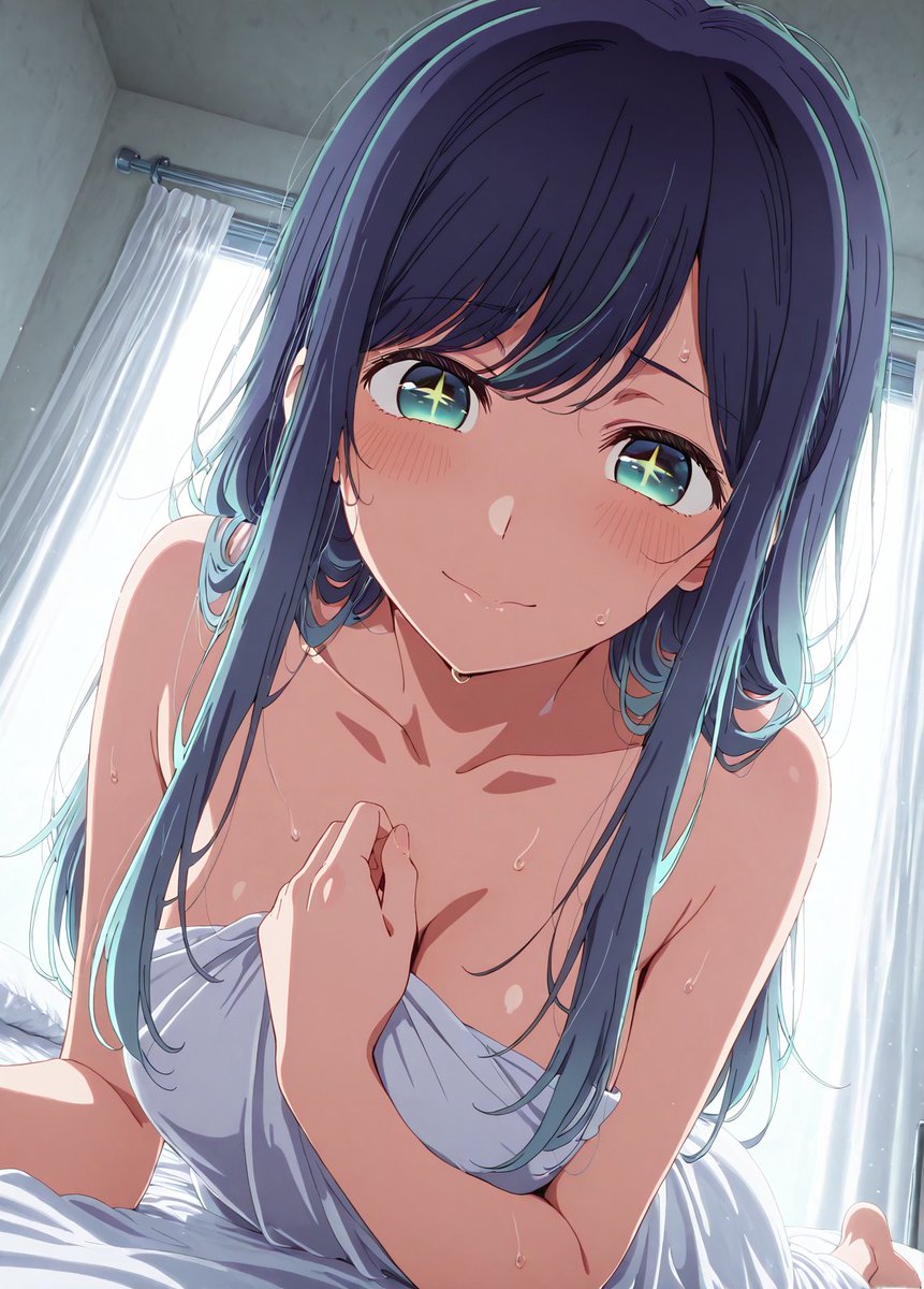 寝起きな黒川あかねちゃん SFW Illustration. No nudity or suggestive