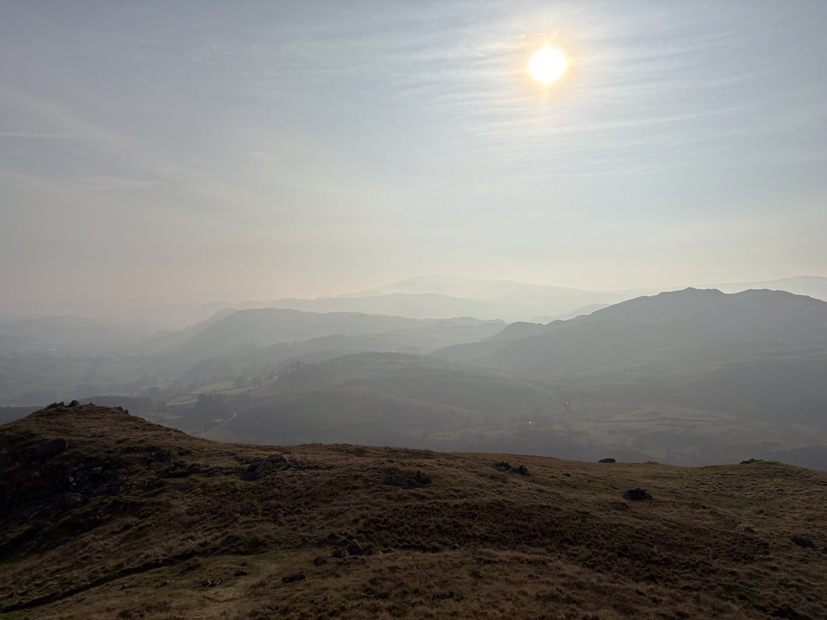 Amazing day! View from the Dunnerdale Fells with Black Combe in the distance.