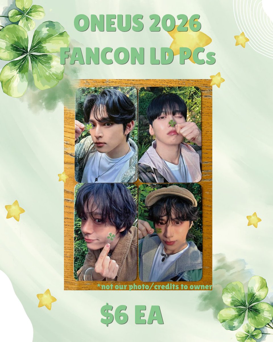 [[USA/WW GO]] ONEUS 2026 Fancon 'Welcome to US's Island' LD Photocards
 
🍀 $6 EA
🍀 2 payments 
📍 FORM: gomdrop.com/grouporders/pu…

Feel free to DM if you any have questions!

#ONEUS #원어스 #ワンアス