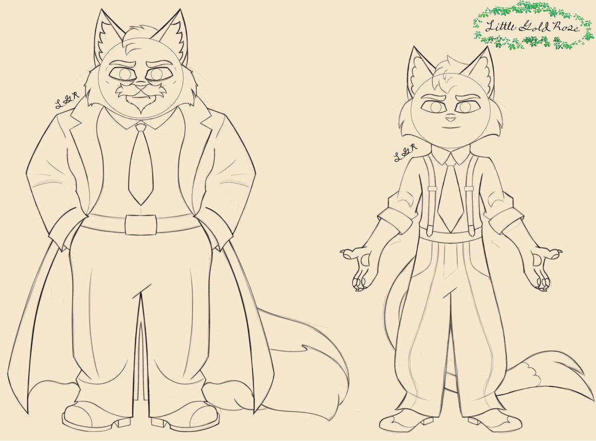 Sharing with you all my latest WIP of my Father Son Detective Duo! Presenting Morgan and Rufus Synclair. Designing these two has been so much fun. I’ve been working on them simultaneously to see how I’d do designing two characters at once. I’m happy with how they’ve come along.