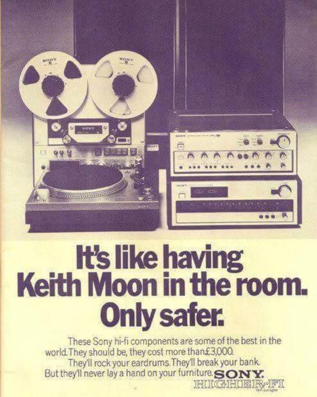 crockpics's tweet photo. Funny 1970s ad for Sony Higher-Fi components. https://t.co/zQ64ZlEYGC