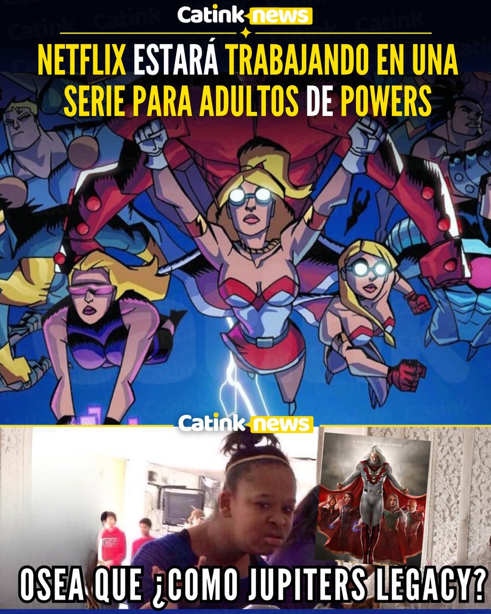 The_Catink's tweet image. ES LO MISMO PERO DIFERENTE
#gatobanda #netlfix esta trabajando en una adaptación animada de Powers, la cual sorprendentemente estará dirigida al publico adulto y por si no sebes de que rayos va Powers, pues la serie sigue a dos detectives de desdviviciones de Chicago que trabajan