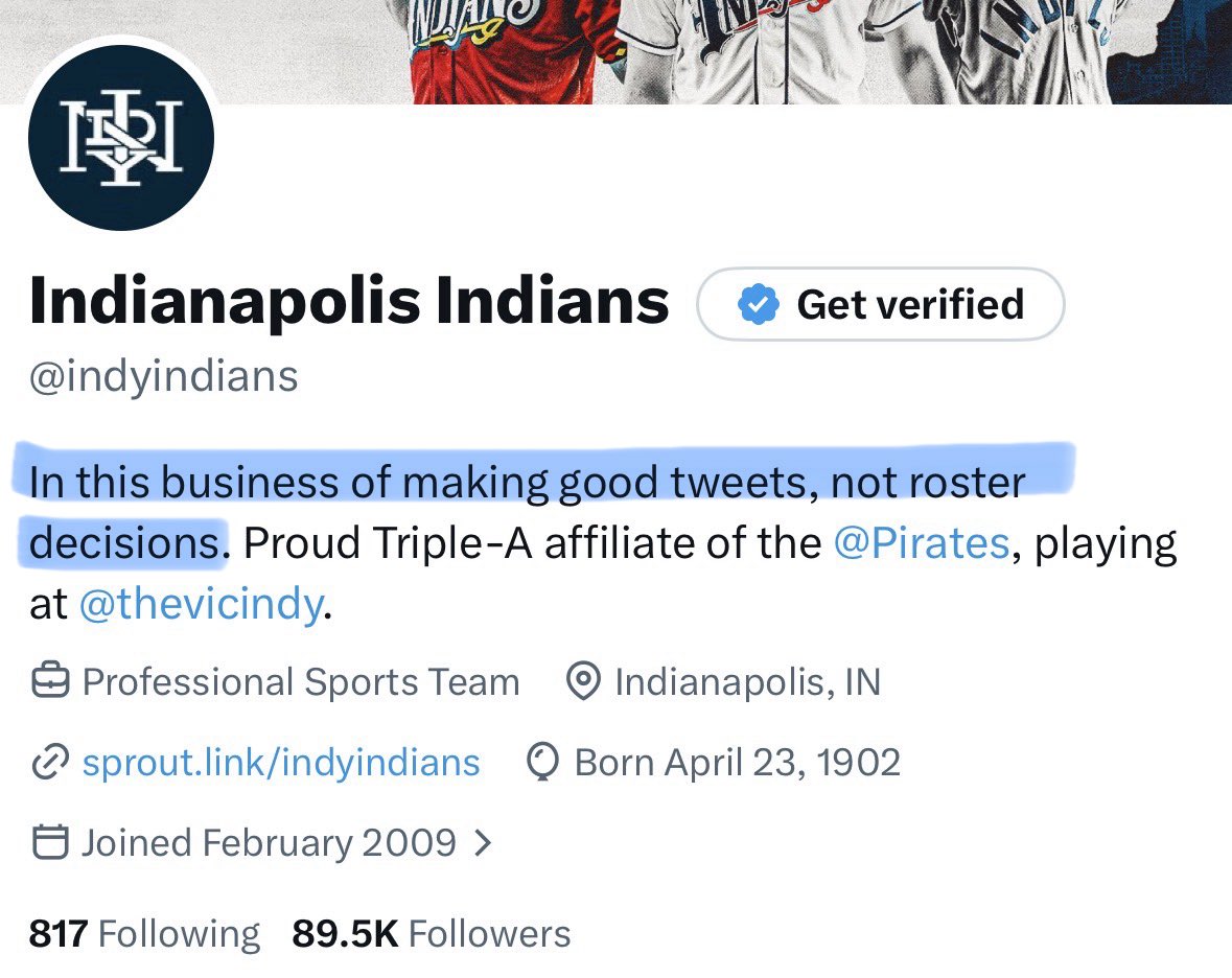 Indianapolis Indians tweet media