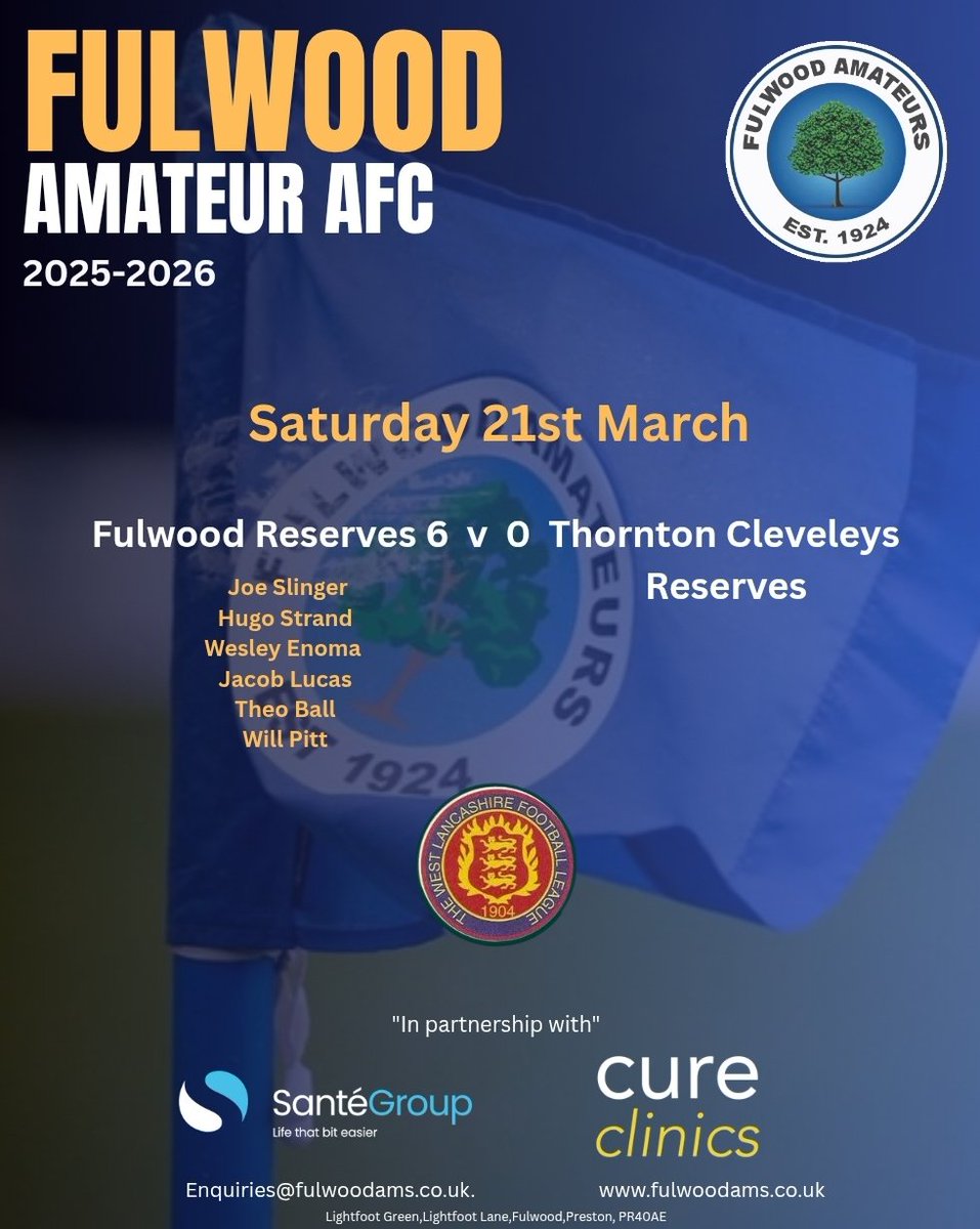 FulwoodAms1924's tweet photo. Three points and clean sheet for the reserves today https://t.co/PXoGLCdfGV