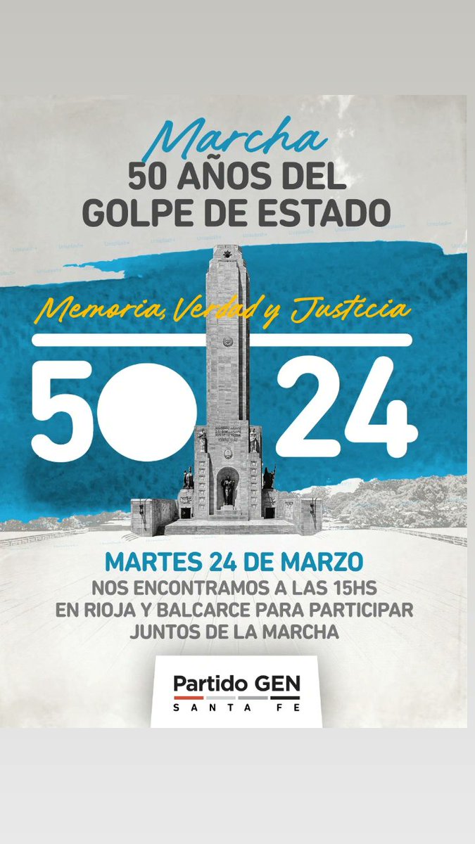 Marchamos como todos los años. Marchamos porque #NuncaMás queremos que vuelva a suceder. Marchamos por #MemoriaVerdadJusticia #SomosGEN