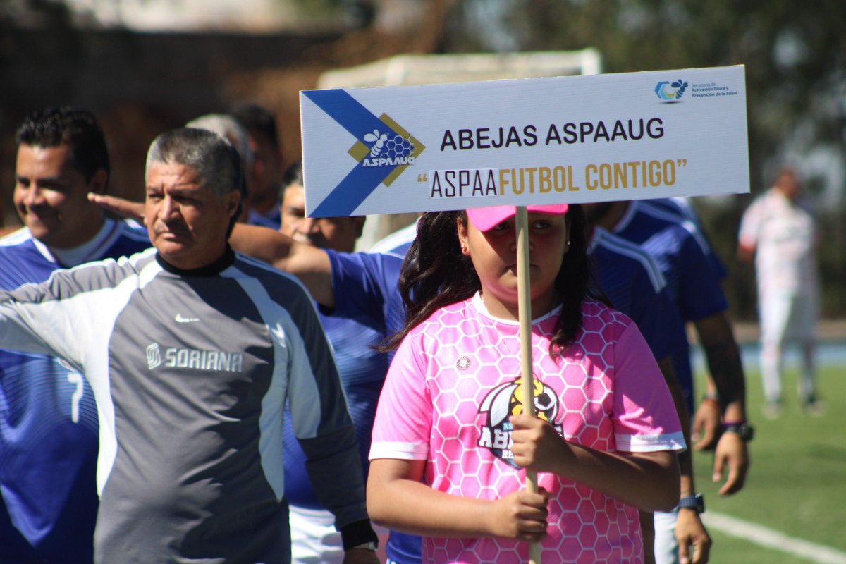 ⚽️🐝 En ceremonia protocolaria, presidida por autoridades universitarias y representantes sindicales, este sábado 21 de marzo se puso en marcha oficialmente el Torneo Interno “ASPAAfutbol Contigo”, organizado por la ASPAAUG, en la Cancha “Pelé” del Complejo Deportivo Nieto Piña.
