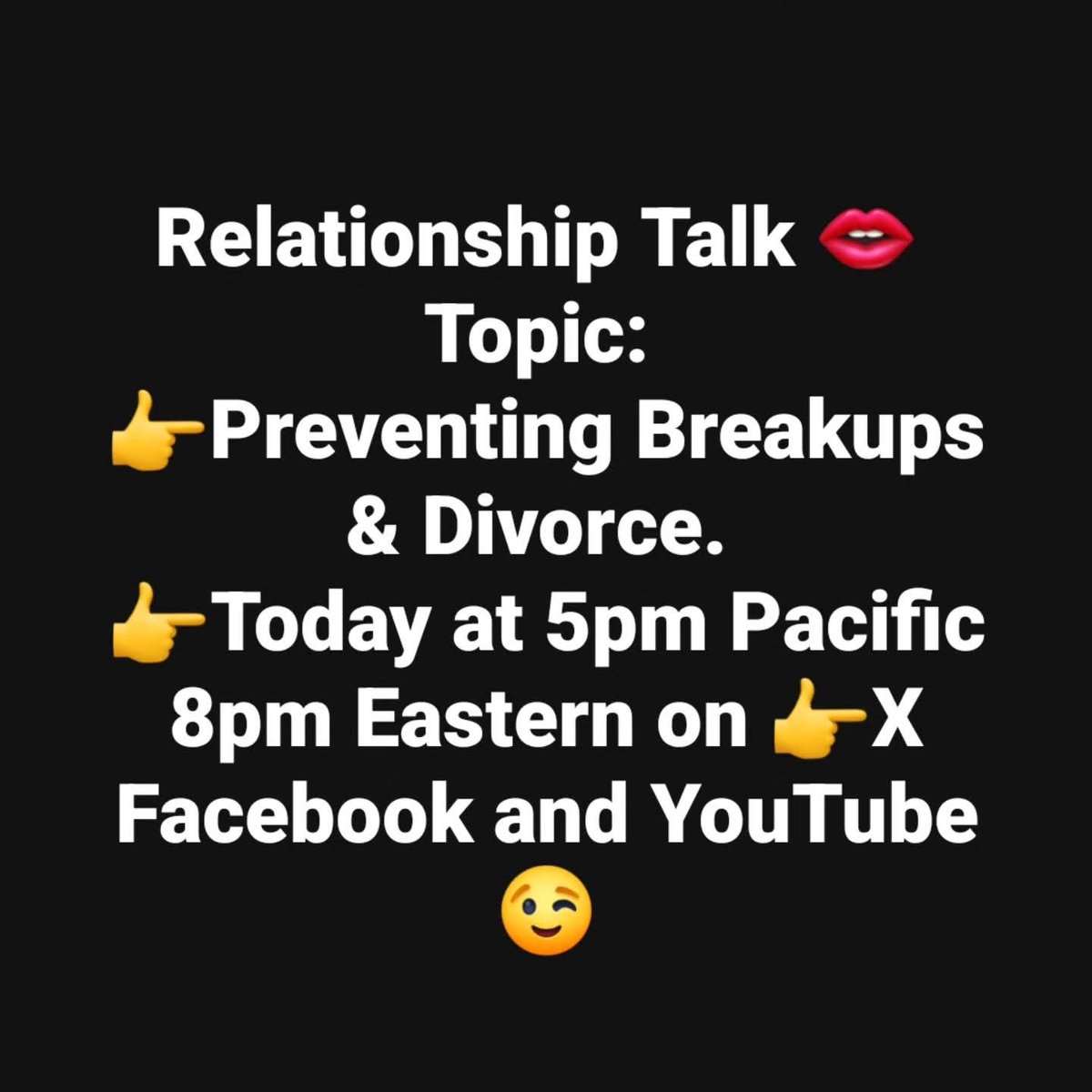 MbBingham's tweet image. Attention Attention ‼️ Everyone don't forget to join us for our Saturday Relationship talk with WAYS of Preventing Breakups and Divorce  as believers, tune in later this evening.
#relationshiptalk #relationshipgoals #MarriageMatters #Pleaseshare #pastormobing