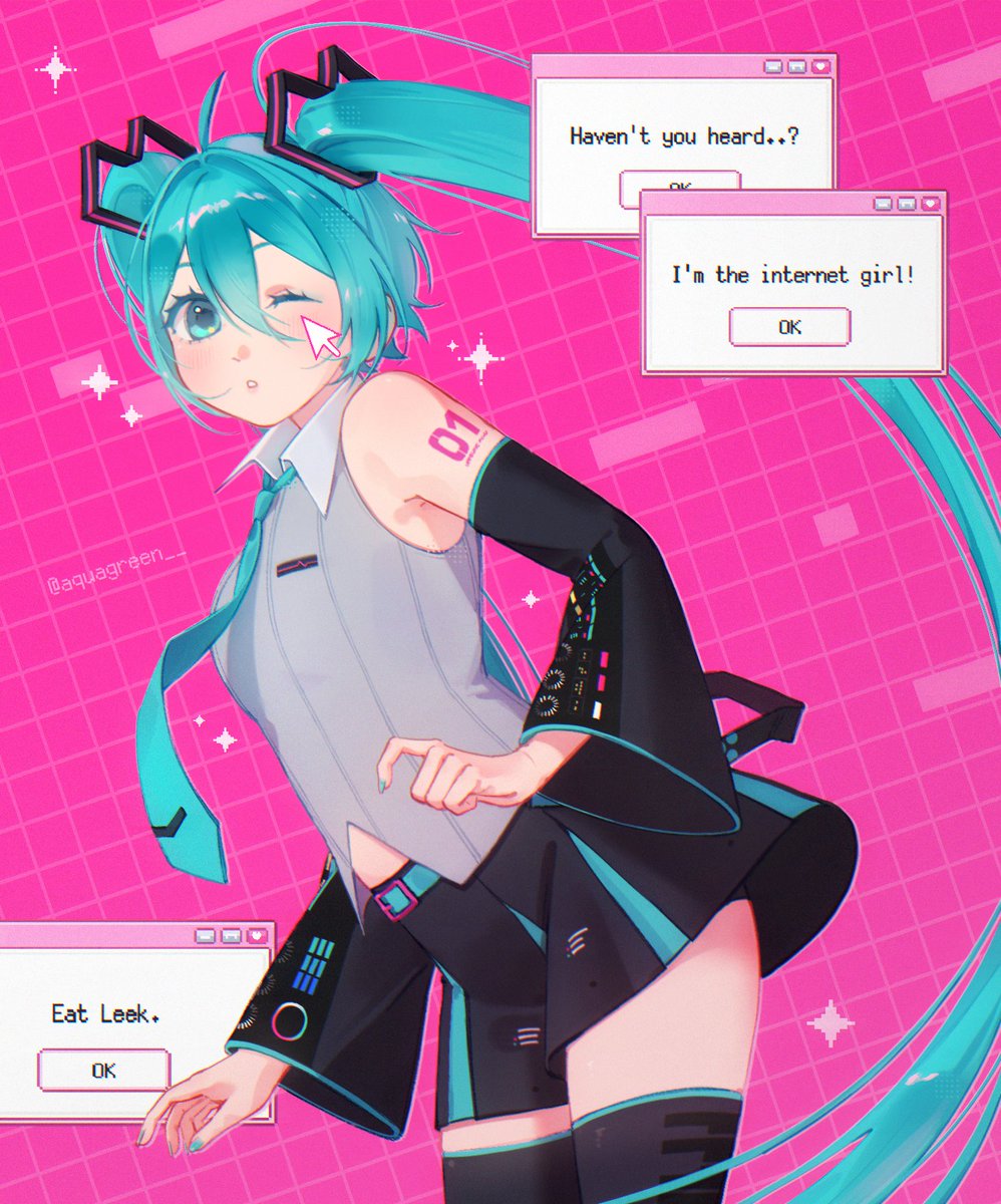 Omg it's her!

#HatsuneMiku #初音ミク #vocaloid