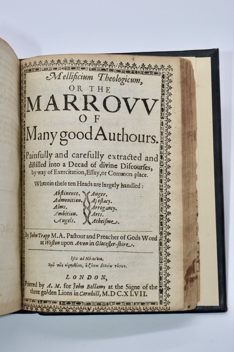 jadicksonbooks's tweet photo. A finely bound 1st edition of the Puritan John Trapp’s Commentary on the New Testament. Trapp was a favourite commentator of Charles Spurgeon’s, and is highly recommended by him. 

#Christian #ReformedTheology #RareBooks #Puritans #Spurgeon #NewTestament https://t.co/D5B58Xg90H