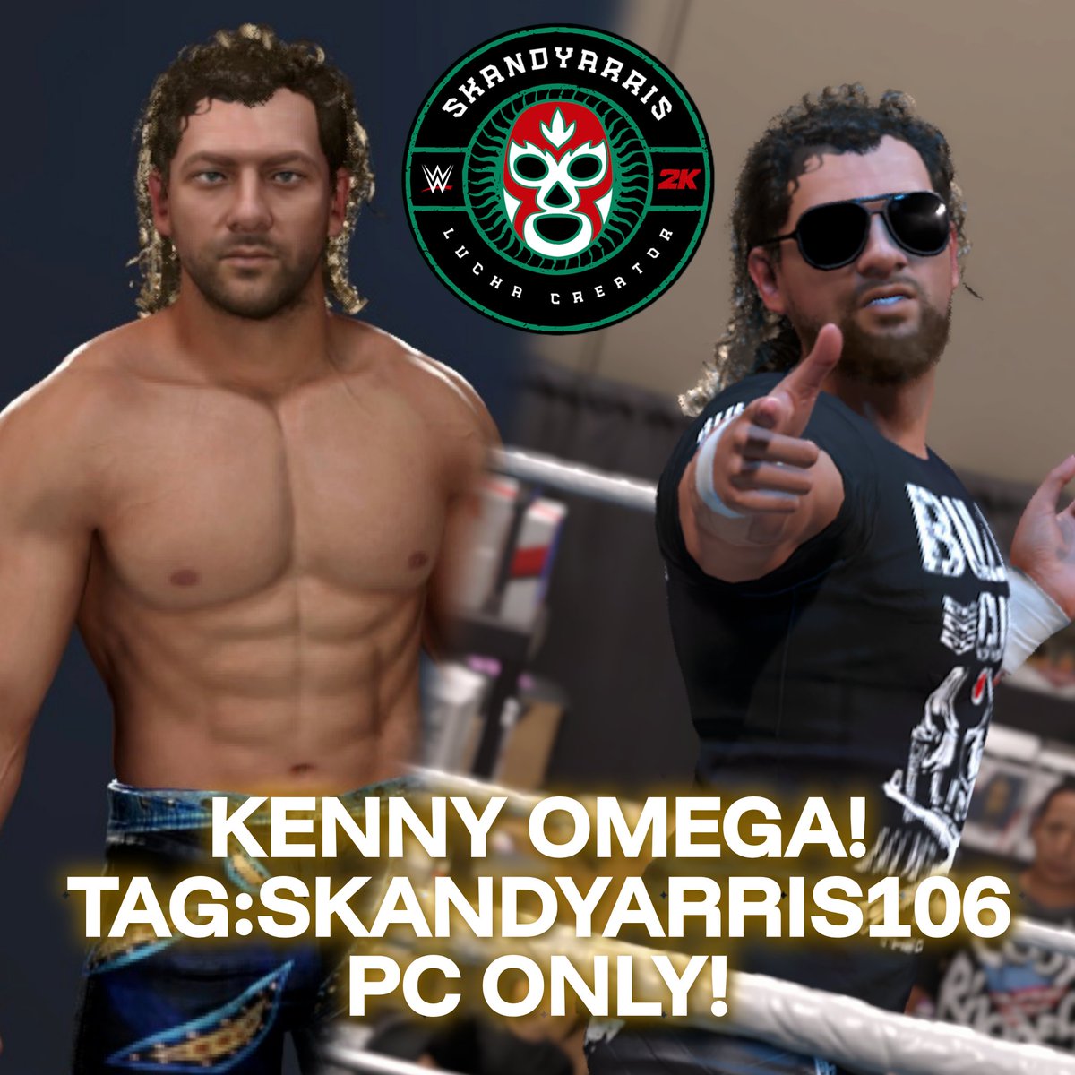 Andyh106Y's tweet image. #KENNYOMEGA NOW UPLOADED TO #WWE2K26 PC COMMUNITY CREATIONS!

FEATURING TWO ATTIRES (THE CLEANER BULLET CLUB WITH A WWE TWIST!)

SEARCH MY TAG: SKANDYARRIS106 FOR ALL CONTENT

INCLUDES MOVESET AND THE CLEANER ENTRANCE

#CAWMMUNITY #AEW #BULLETCLUB #THEELITE