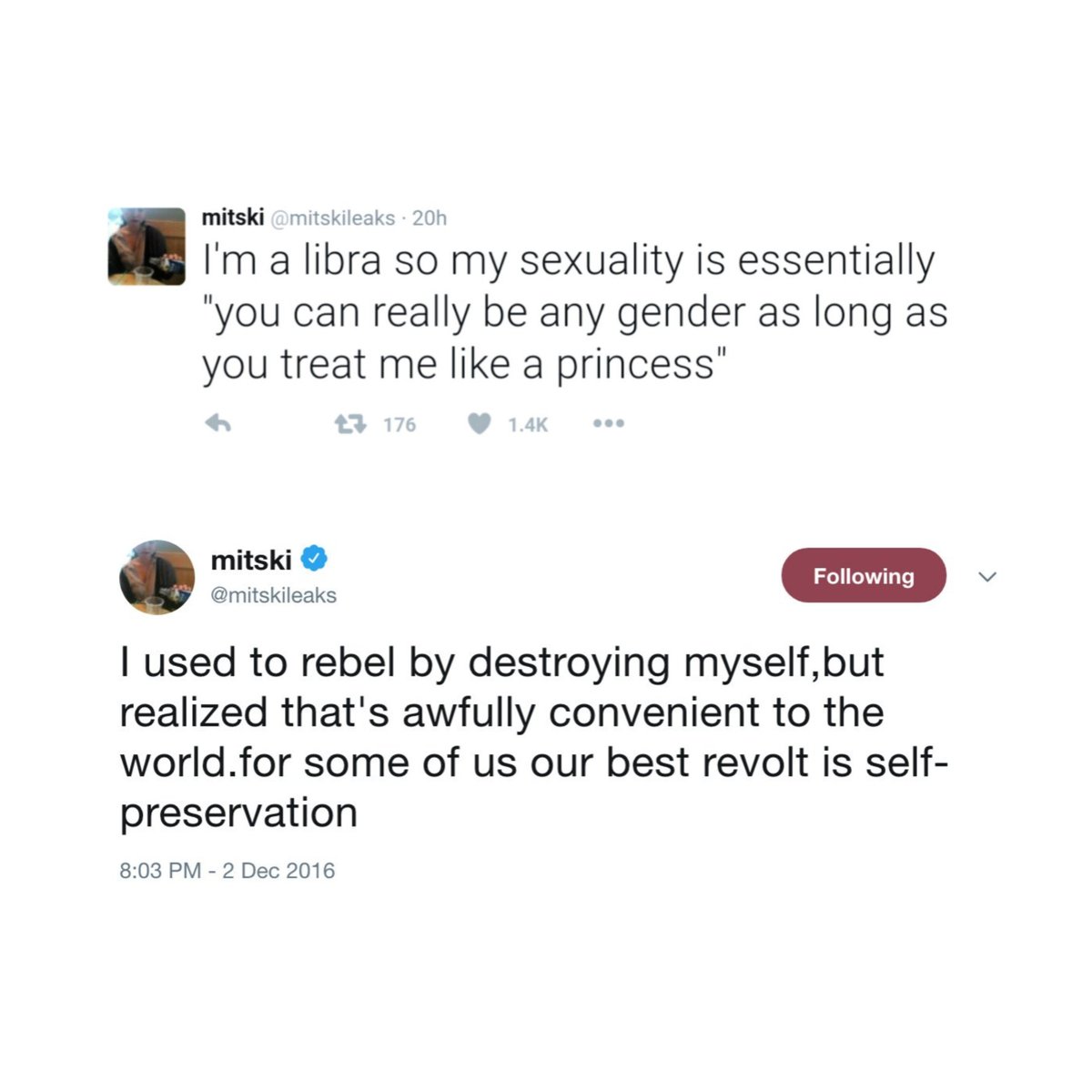 mitski files tweet media