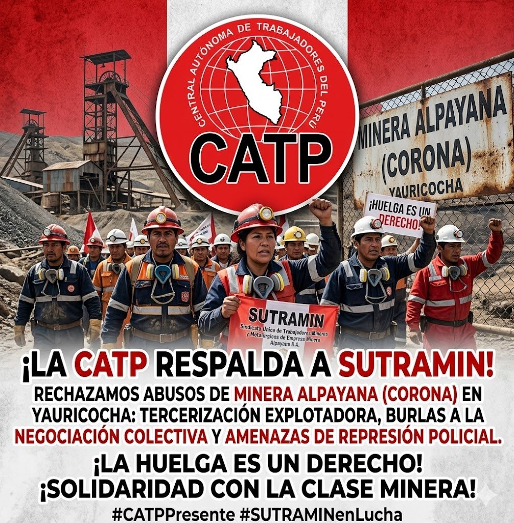 Central Autónoma de Trabajadores del Perú - CATP tweet media