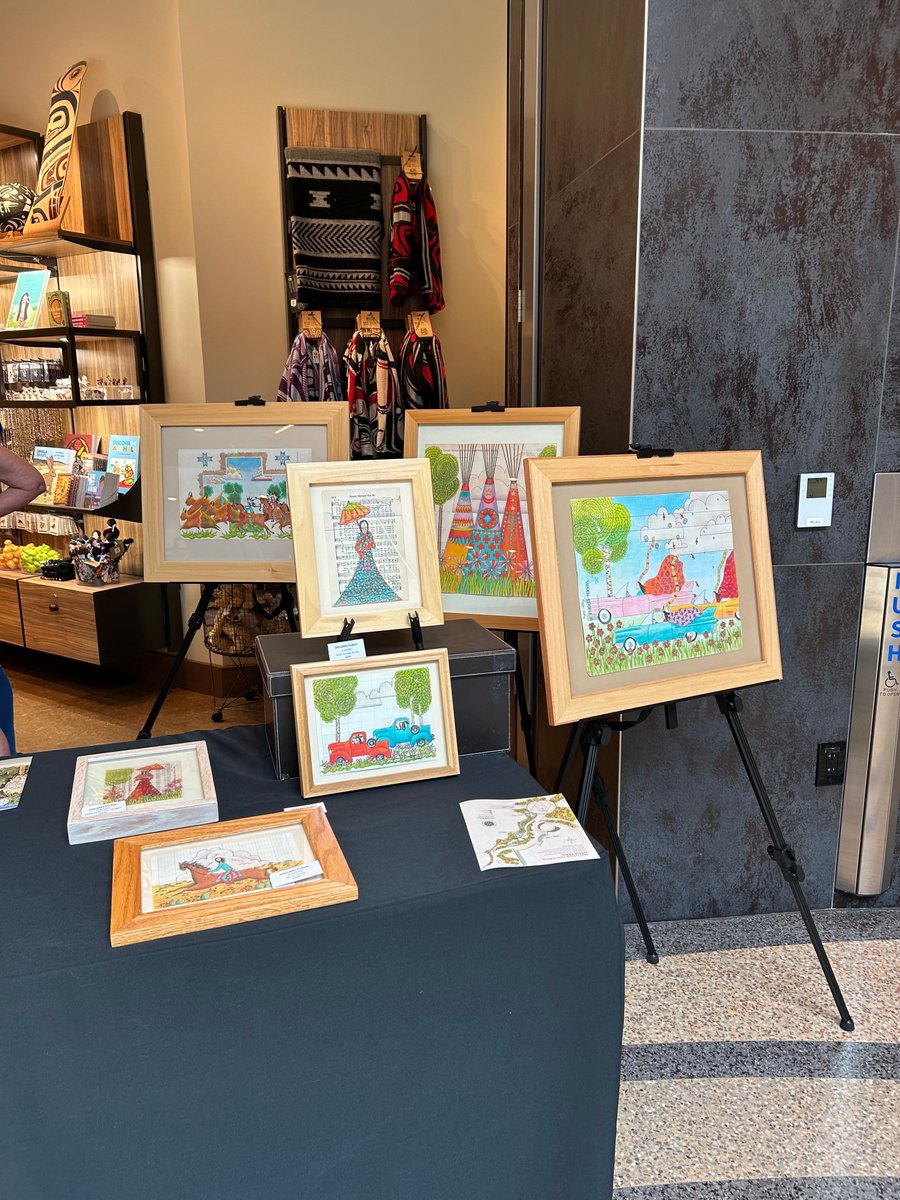 ACC_Museum's tweet photo. The Dolores Purdy (Caddo) Artist Trunk Show continues tomorrow! Swing by the Agua Caliente Cultural Museum on Sunday, March 22 from 10 A.M. – 4 P.M. to meet the artist and experience her vibrant, breathtaking work in person. #ACBCI #AguaCaliente #AguaCalienteCulturalMuseum https://t.co/mefVYTnLNB
