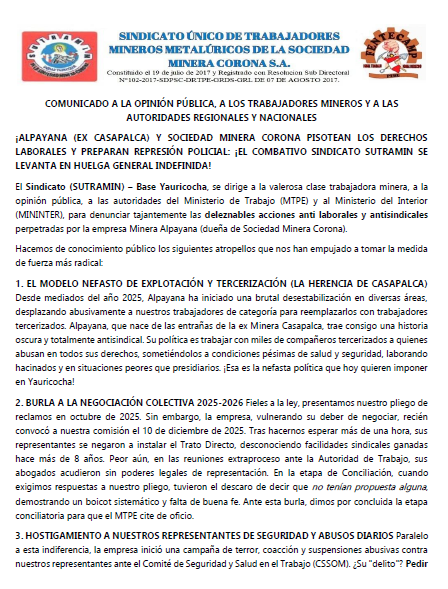 Central Autónoma de Trabajadores del Perú - CATP tweet media