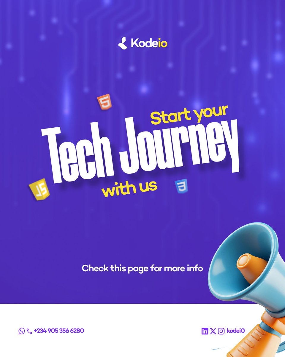 Kodei0's tweet photo. You don’t need 6 months to start coding.

You need the right 30 days.

From zero → building real projects.

More details coming soon.
#kodeio #tech #learntocode #javascript #techtwitter https://t.co/hED4hNkUGU