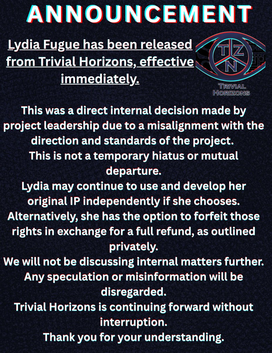 TRIVIAL HORIZONS【TZN】vTuber Backrooms Group tweet media