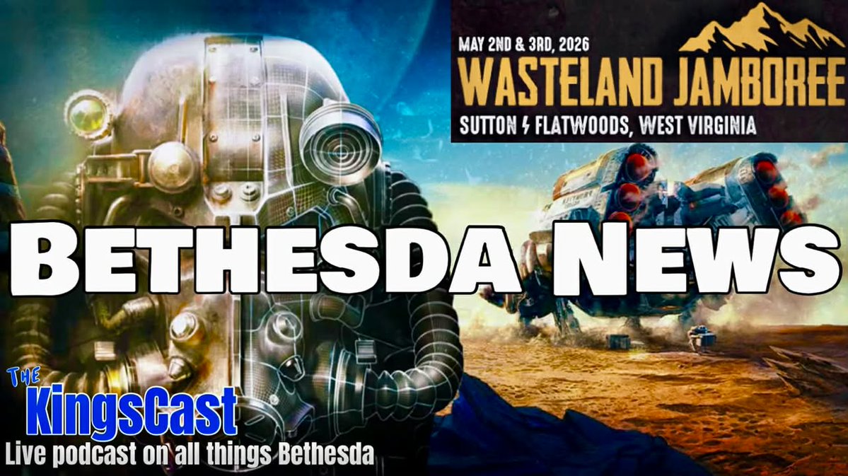Join me in 30 minutes (4:30pm CST) for a very special #KingsCast!
🔷 Covering the latest #Bethesda News!
🔷 Guests <a href="/PMCBrian/">The Chip Monk Show</a> <a href="/maw_tater/">MawTater</a> &amp; <a href="/realoldmanliver/">Old Man Liver</a> 
🔷  #Fallout Fan Celebration in West Virgina called The Wasteland Jamboree

Watch here: youtube.com/live/lmTv8lc3Y…