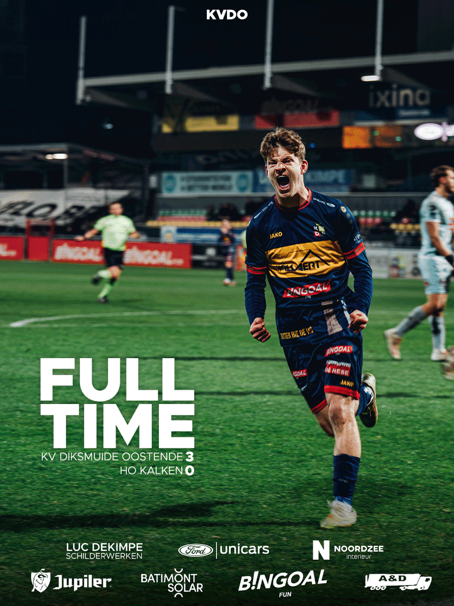 kvoostende's tweet photo. Een overwinning in eigen huis na doelpunten van Acke, Willem en Bronchain. Door puntenverlies bij de leider komen we op vier punten van de eerste plaats.

#butterbiedevis 💙💛❤️💚 https://t.co/hmvk7zuy0m