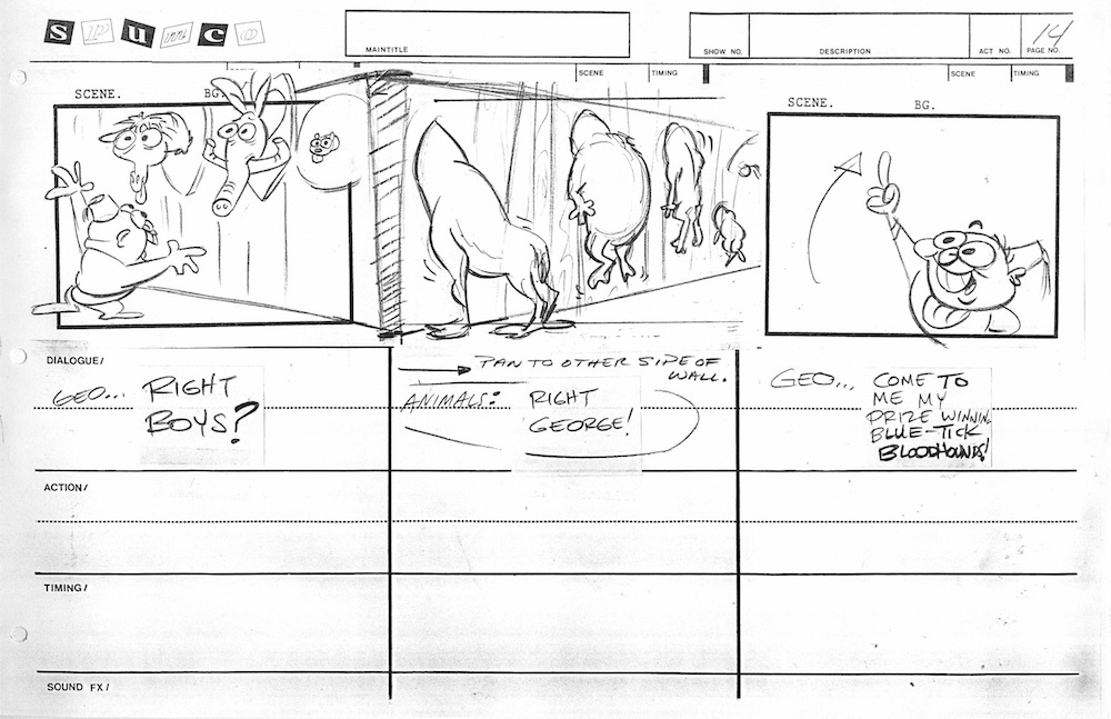 radiodormouse's tweet image. As an incomplete episode, Wilderness Adventure has no official storyboard credits, but historians believe it was mainly by John Kricfalusi &amp;amp; Jim Smith, as Smith’s style especially shines in George Liquor’s acting here. #AnimationHistory #RenAndStimpy