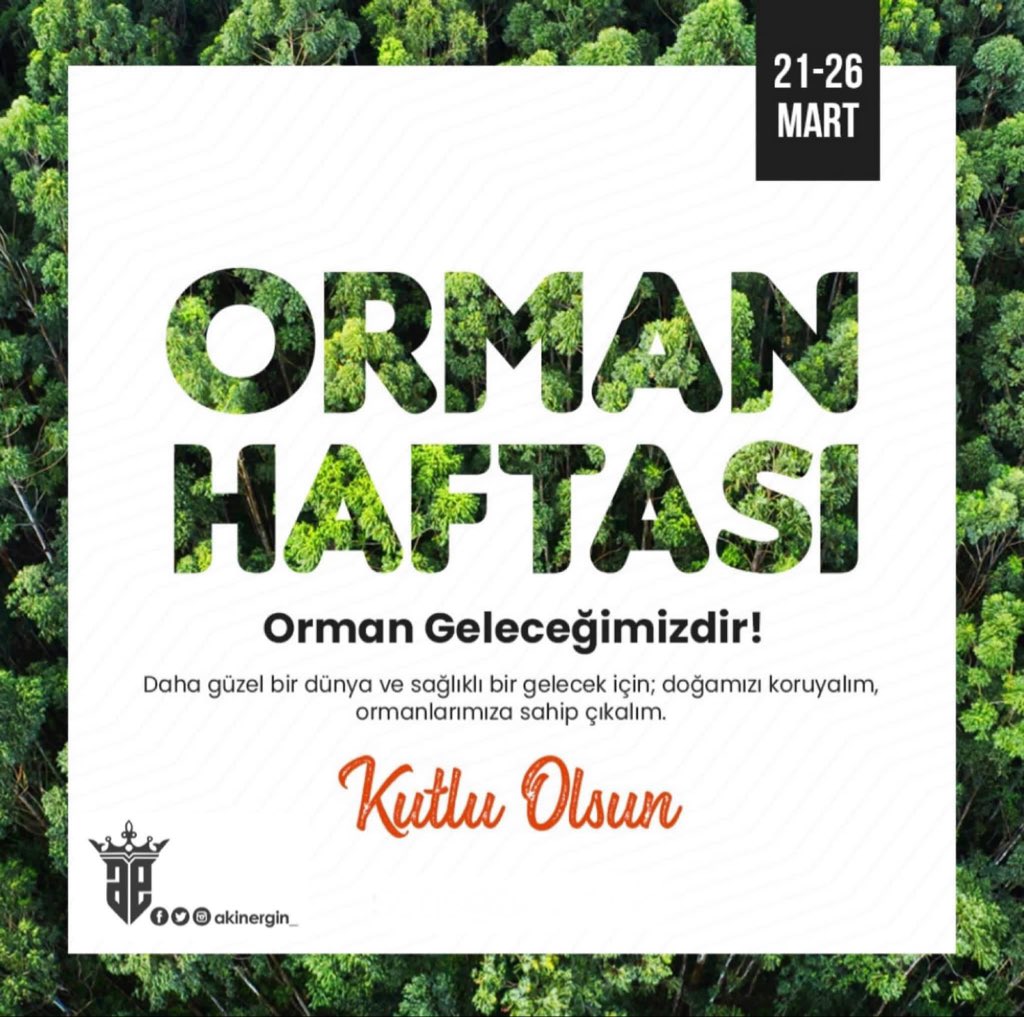Toprağa hayat, canlılara nefes olan ormanlarımızı korumak hepimizin en temel görevi. #OrmanHaftası kutlu olsun! 🌱