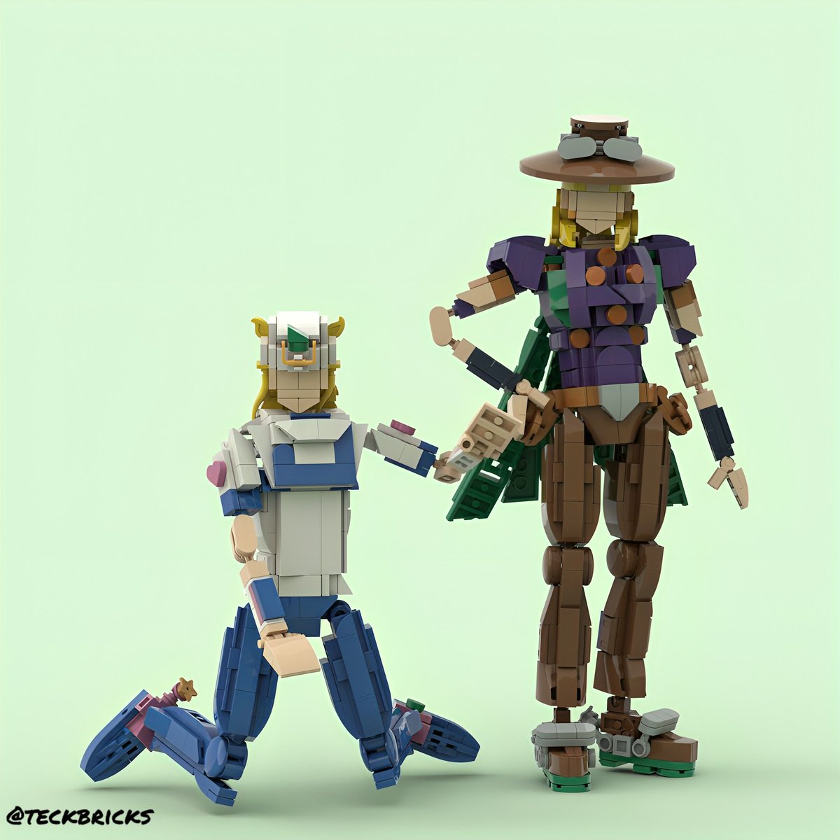 teckbricks's tweet photo. Lego Gyro Zeppeli and Johnny Joestar from Jojos bizarre Adventure: SBR
.

This was a figure it got highly requested to make since the making of Johnny Joestar and it felt right to wait until the release of the anime 
.
#steelballrun #jojos #GyroZeppeli #JohnnyJoestar https://t.co/PYCgzFykR6