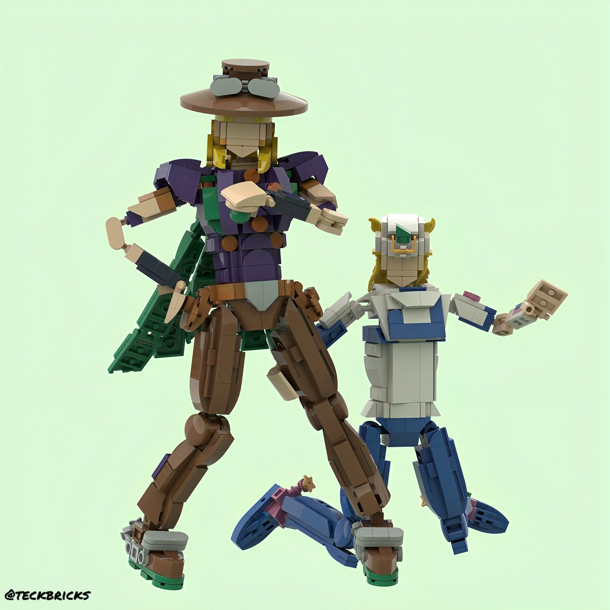 teckbricks's tweet photo. Lego Gyro Zeppeli and Johnny Joestar from Jojos bizarre Adventure: SBR
.

This was a figure it got highly requested to make since the making of Johnny Joestar and it felt right to wait until the release of the anime 
.
#steelballrun #jojos #GyroZeppeli #JohnnyJoestar https://t.co/PYCgzFykR6