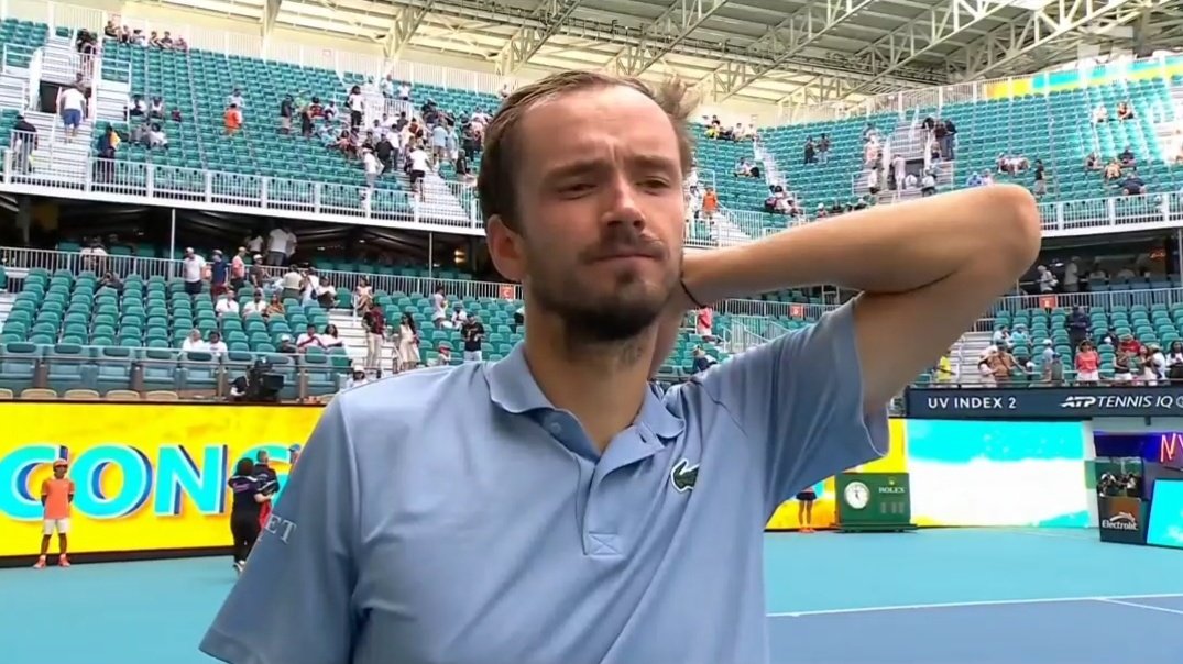 Daniil Medvedev says the Miami conditions feel slower than Indian Wells this year:

"It's completely different conditions, it's always been. Usually I feel like it's kind of quicker in Miami, not too much, but a bit. This year it's slower because Indian Wells was faster.. except