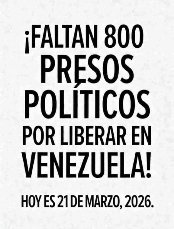06WILFREDO's tweet photo. Libertad a Todos los presos políticos los que nunca hicieron nada, hoy 21 de marzo faltan 800 exigimos su libertad ya no tienen excusa alguna. @Pr1meroJusticia @Class987FM @PoliticaCojedes @noticiascoj https://t.co/MS6kNKHPQN