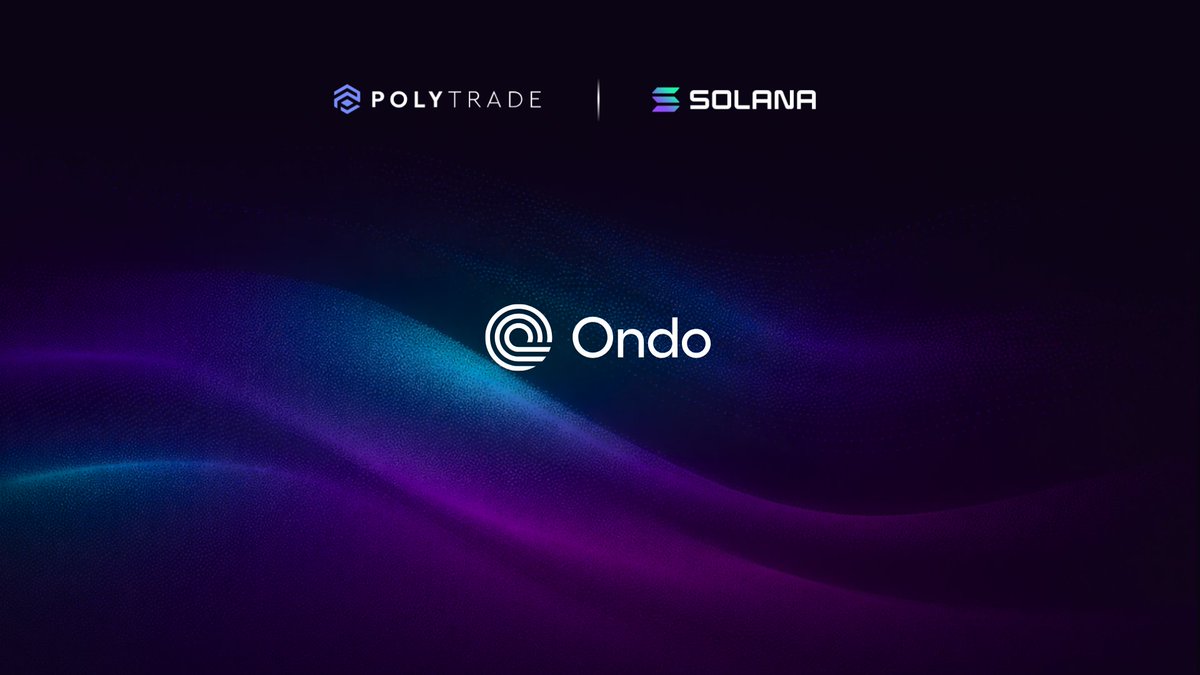 Polytrade_app's tweet photo. Delighted to onboard more assets from @OndoFinance.

This time on @solana. 

Ondo U.S. Dollar Yield, Ondo Short-Term US Government Bond Fund, and Ondo U.S. Dollar Token are now available on Polytrade.

https://t.co/yZ6wDOYSps https://t.co/wdukdndiVn