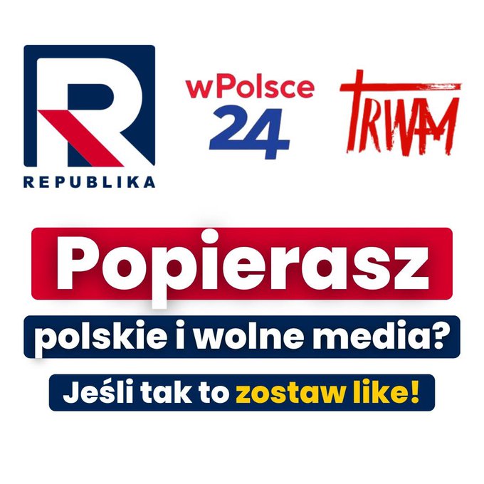 komentatorNaX's tweet photo. Popierasz polskie i wolne media? Jeśli tak, to zostaw 👍 i udostępnij 🤝 https://t.co/enLz90vITx