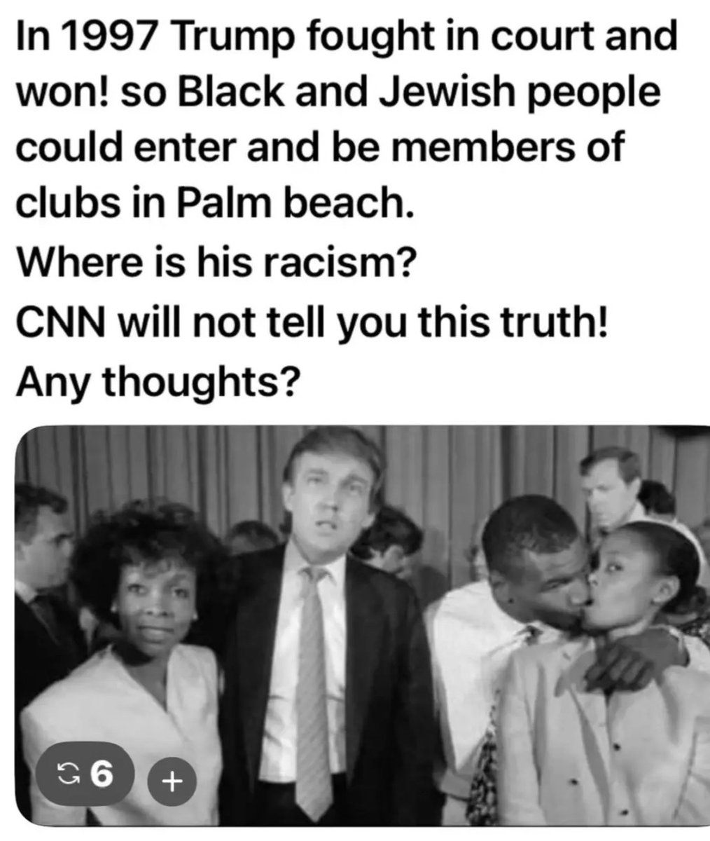 This is the man democrats call racist. Why would a racist fight for Black and Jewish people? When will liberals wake up and see the truth? 🤦‍♀️