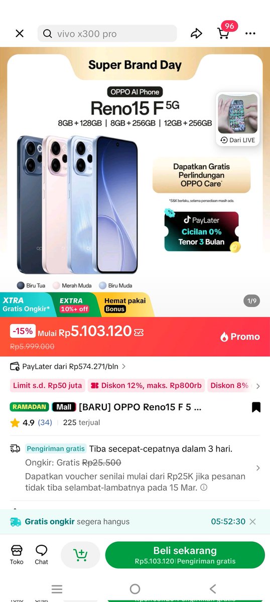 NurInay22's tweet photo. @TikTokShop_IDN #OPPOReno15F5GdiTiktokShop #RamadanEkstraSeru
Bismillahirrahmanirrahim pengen banget hp baru , karna pengen banget buat suasana baru tanpa hp ngeleg melulu🤲🏻🤍 bismillah rezeki https://t.co/GTQpJWmCr2