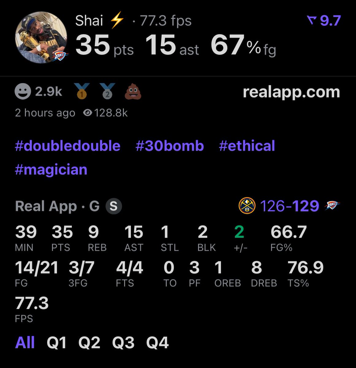 Shit say 15 assists to 0 turnovers dawg