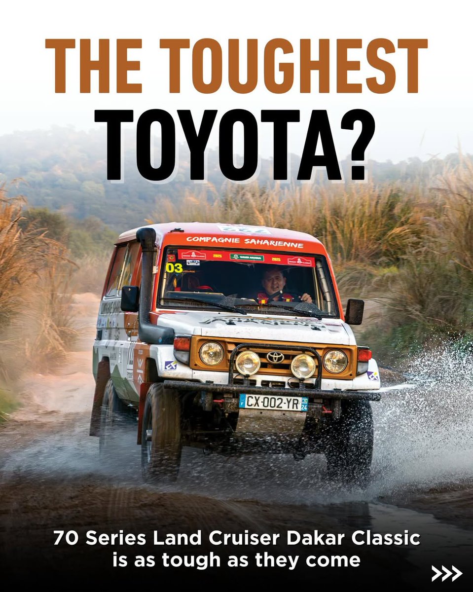 GRJ79K's tweet image. 😎👍

Autocar India Instagram
instagram.com/p/DVpvzjKCD1E/…

#Toyota #LandCruiser78 
#Troopy #TroopCarrier 
#W2RC #Dakar #DakarClassic 🇸🇦