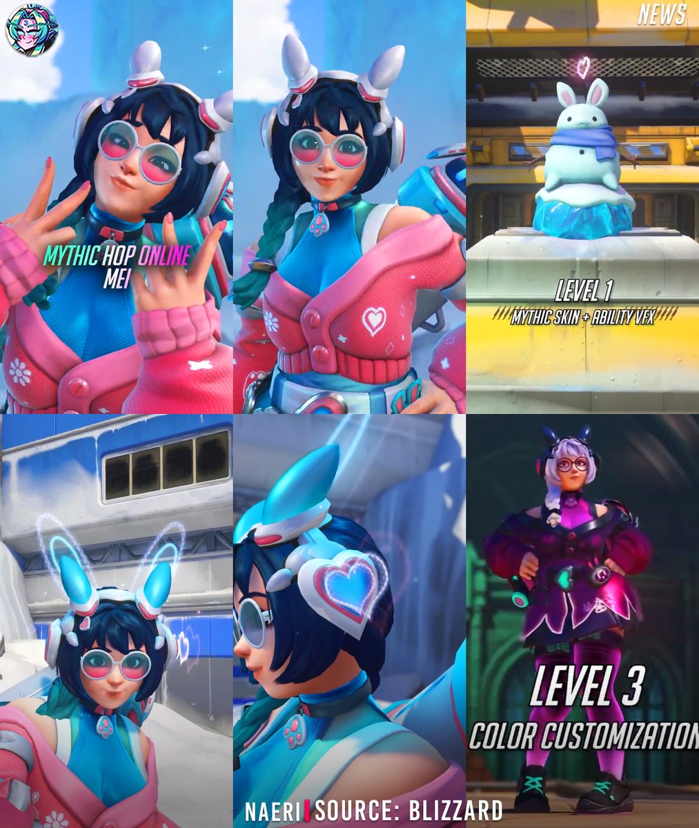 Overwatch New Mythic Mei Hop Online! Skin In-Game Preview 🐰💙

The #Overwatch Hop Online Mei Mythic new skin will be released on March 10 🎮