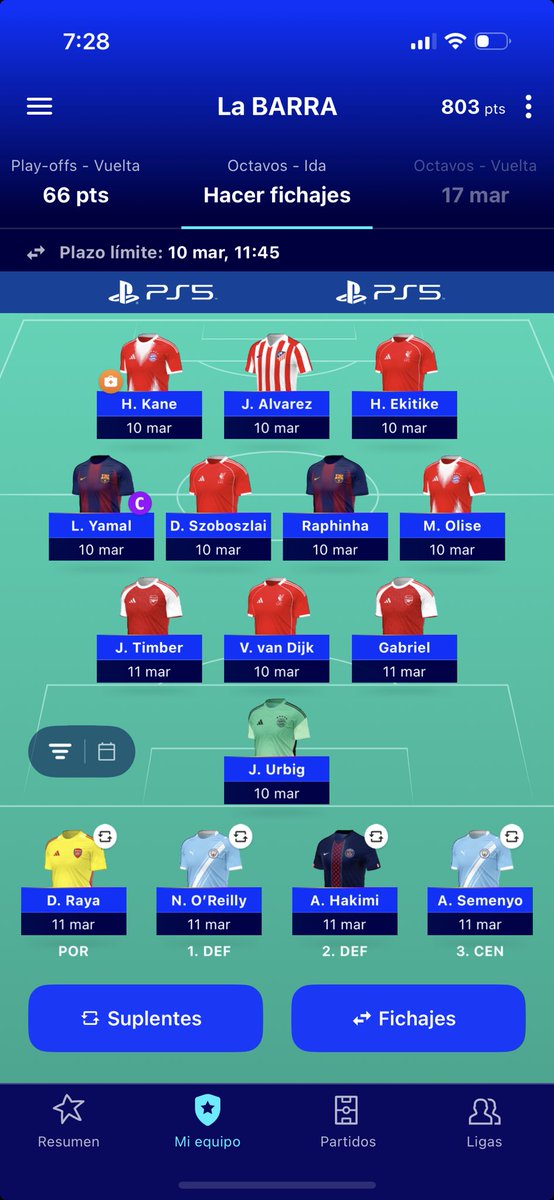 Barra de Fantasy (FPL en español) tweet media