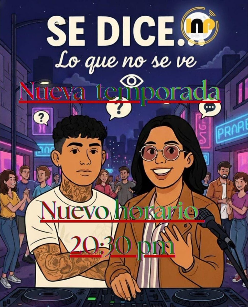 ⌚ A las 8:30 pm

🟡 Se Dice lo que no se ve, con Mariana Sanromán y Juan Hernández.

➡️ Como todos los lunes, los jovenes toman el micrófono y nos llevan a conocer todo lo que en las calles y en las casas no se habla de manera abierta.

🌐 En inperfecto.com.mx/radio