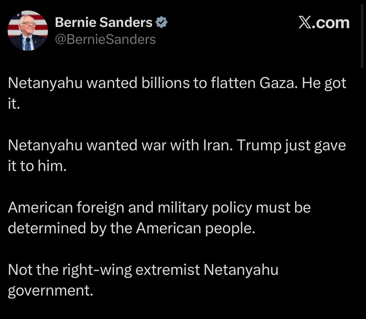 Remember Covid when everyone was saying “wear a mask” .. “get the vaccine” 

You were sheep. 

Now we have people on the right fully agreeing with people on the far left. “Iran war is bad” “Trump is owned by Israel” … 

Who’s sounding like sheep here? Lmao