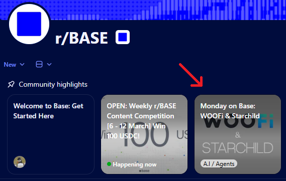 I prepared a post about <a href="/_WOOFi/">WOOFi</a> and their new product <a href="/StarchildOnX/">Starchild</a> 🤖 

reddit.com/r/BASE/comment…

It is pinned in the official <a href="/base/">Base</a> subreddit: reddit.com/r/BASE 📌

Try it out for trading on Base, and make sure to join the Discussion on Reddit 🟦

(It is not an official