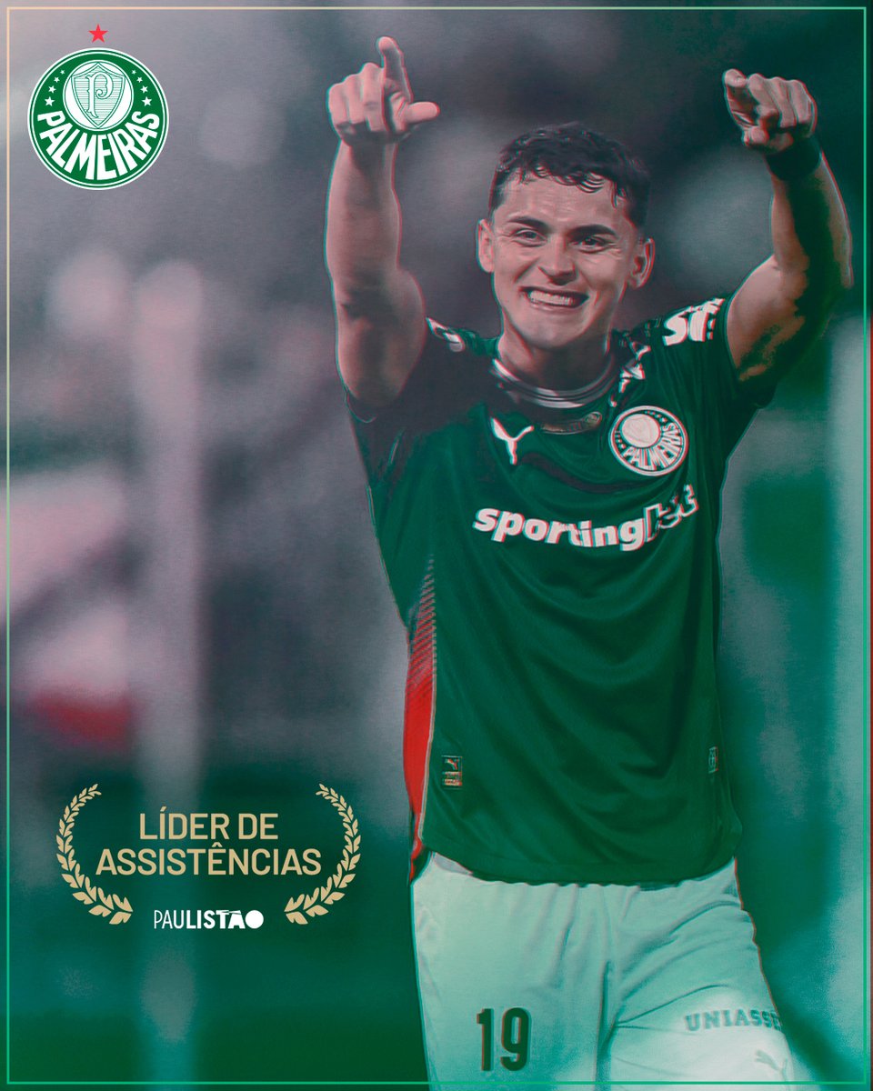 GARÇOM ALVIVERDE! 🇵🇾

O líder isolado de assistências no Campeonato Paulista 2026 é nosso! Ramón Sosa fez grande campanha e terminou a competição com quatro passes para gol! Pra cima, meu atacante! 💚