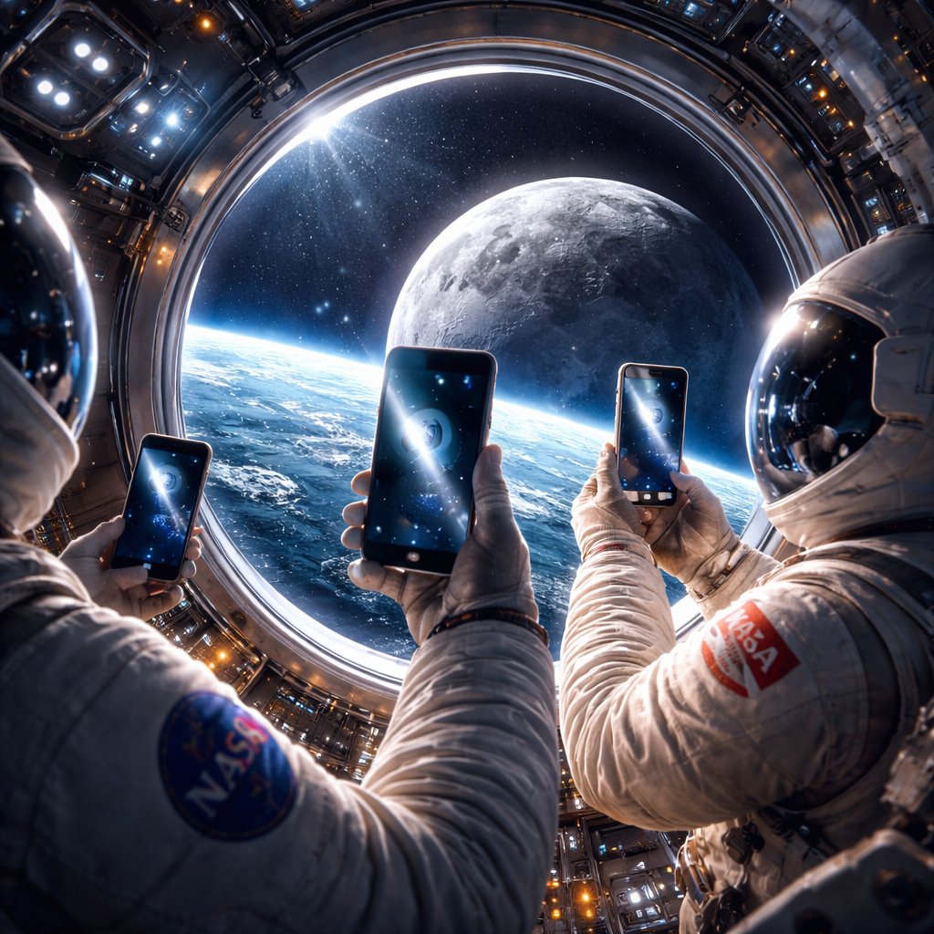 narottamsahoo's tweet image. In 2026, a new chapter in space exploration unfolds as #NASA lifts a long-standing restriction and authorizes #astronauts of the #ArtemisII mission to carry #smartphones aboard the spacecraft.

As humanity prepares for its first crewed journey around the #Moon since 1972, the